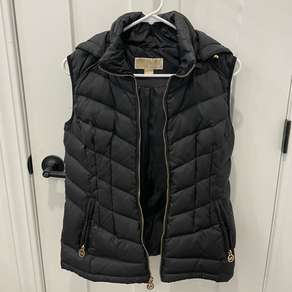 Michael Kors Black Vest with removable hood